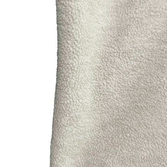 Abercrombie & Fitch Womens Sweatshirt Hoodie XS Cream Sherpa Teddy Logo - Picture 6 of 8